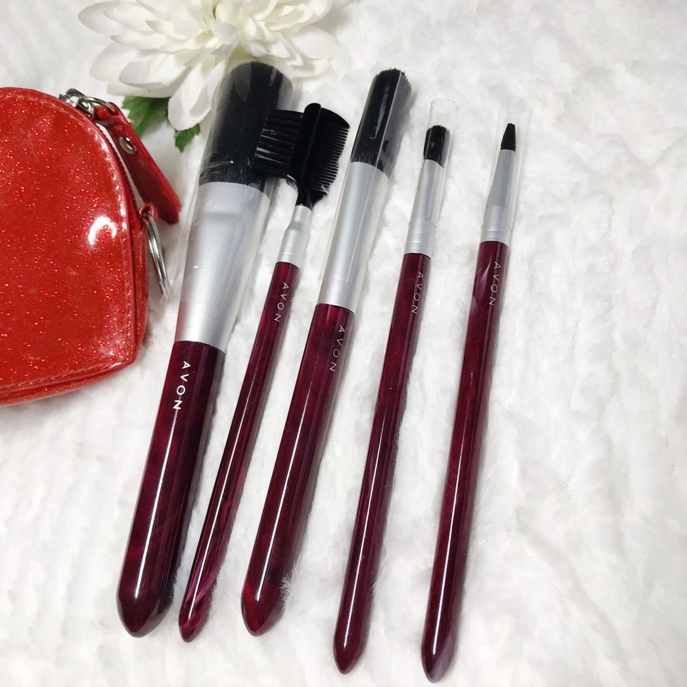 Avon Makeup Brush 5 Piece Bundle NEW - Picture 2 of 3